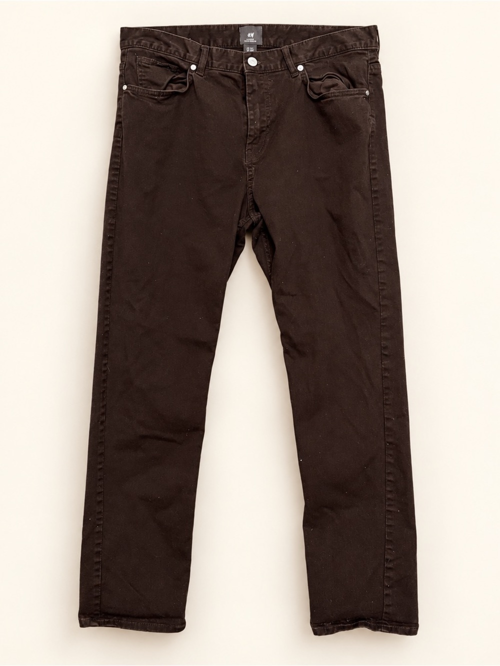 H&M Men's Slim Straight Jeans in Dark Brown